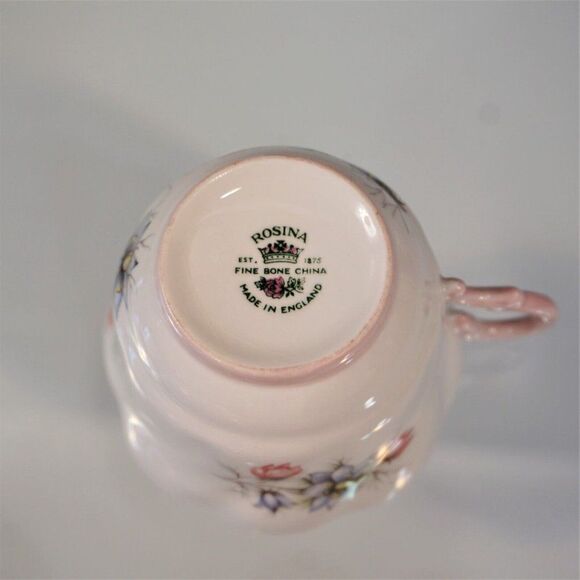 Vintage Rosina Wild Flowers Tea Cup & Saucer Fine Bone China England - Picture 8 of 10